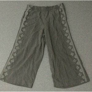 Pure Jill Pants M petite Embroidery Wide Leg